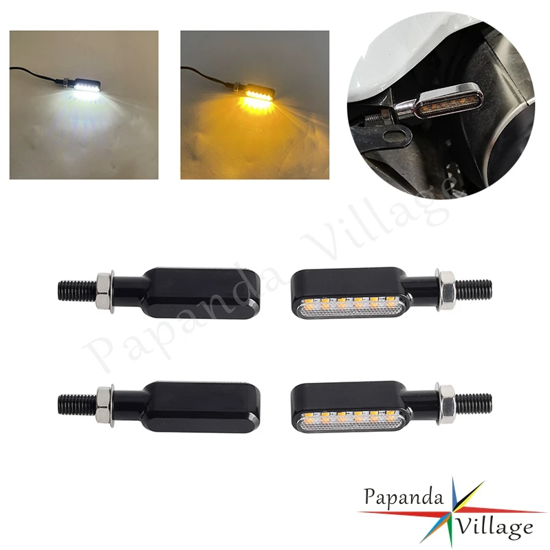 For Harley Street Sportster 883 1200 SX250 MX250 XR750 Motorcycle Turn Signal Light Flashing Light Blinker Lamp 8mm 12V Mini LED