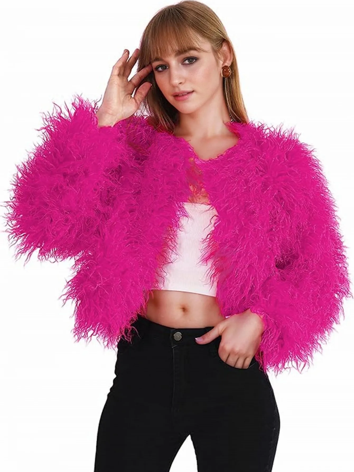 New Hot Selling Solid color Faux BeachWool Fur coat Multi-color OptionalComfortable soft Short Women's FauxFur Coat