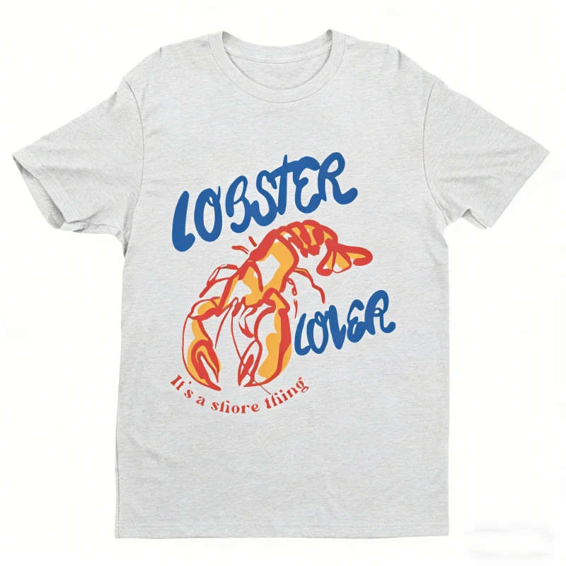 Camicia Lobster La Dolce Vita Maglietta estetica pescatore Aragosta costiera Oceano Camicie in cotone da donna T-shirt a maniche corte regolari