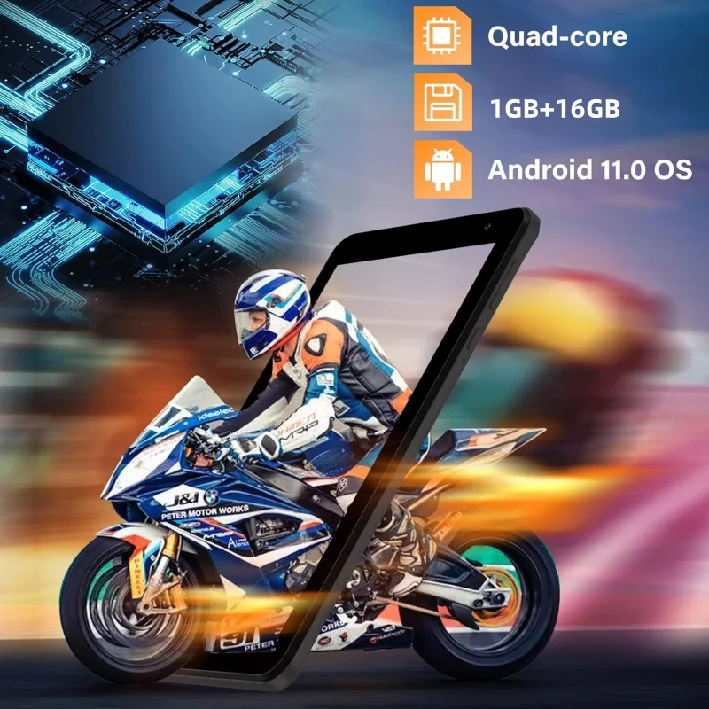 7 "Android 11 3G Telefoon Tablet PC 2xSIM Kaartsleuf 1GB RAM 16GB ROM SC7731 Quad-Core WIFI Ondersteunt GPS