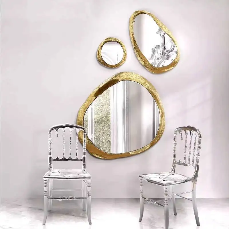 Classic Gifts Retro Mirror Small Universal Quality Gold Bedroom Wall Art Decoration Luxury Makeup Espejos Para Pared Miroir