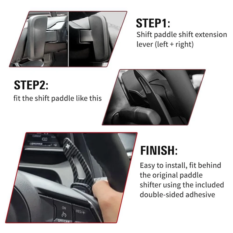 Car Steering Wheel Paddle Extension Shift Cover For Toyota Camry Corolla Hatchback Avalon 2019-2024