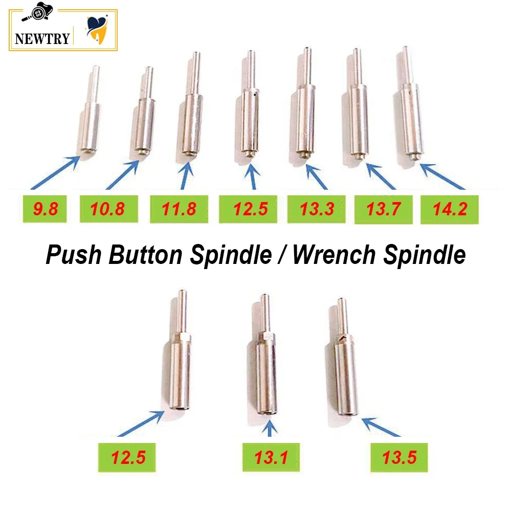 Top-Qualität nsk kavo wh Dental Turbine Handstück Spindel 9.8/10.8/11.8/12.5/13.3/13.7/14,2mm Druckknopf Schraubens chl üssel Achse Rotorwelle