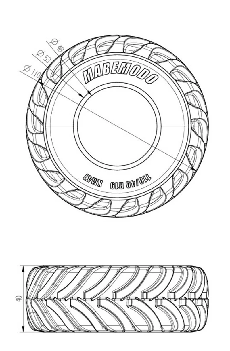 1/14 RC Truck 110mm Simulation Herringbone Pattern Tires No Liner for SCANIA Tamiya 770S R620 for VOLVO ACTROS Model Car