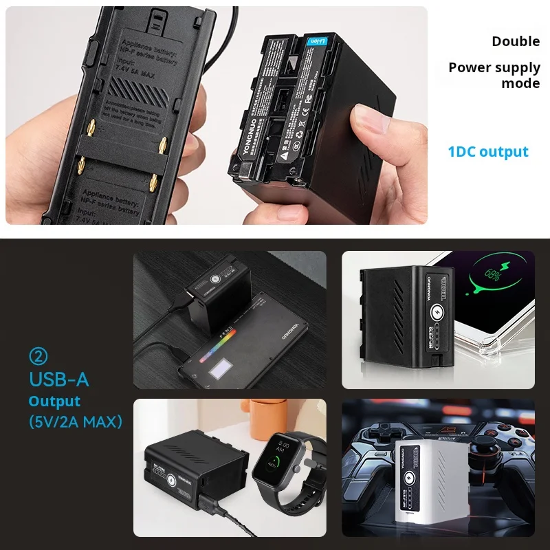 YONGNUO NP-F970 7800mAh Rechargeable Camera Light Battery High Capacity Power Pack for Studio LED Fill Lighting Equipment