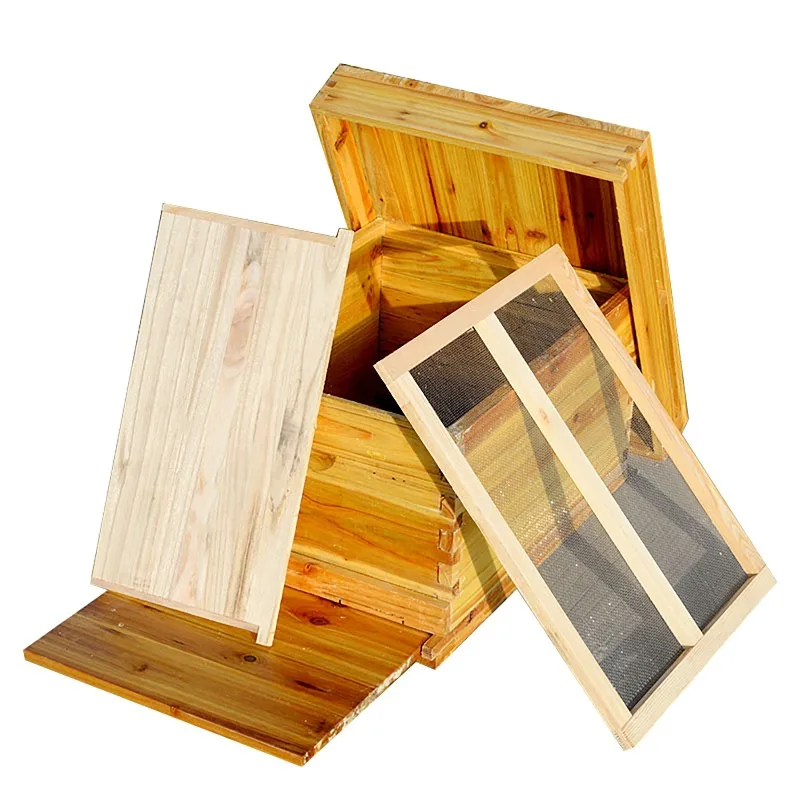 Fir Seven-frame Beehives Beeswax Coated Treatment Standard Honeycomb Frame