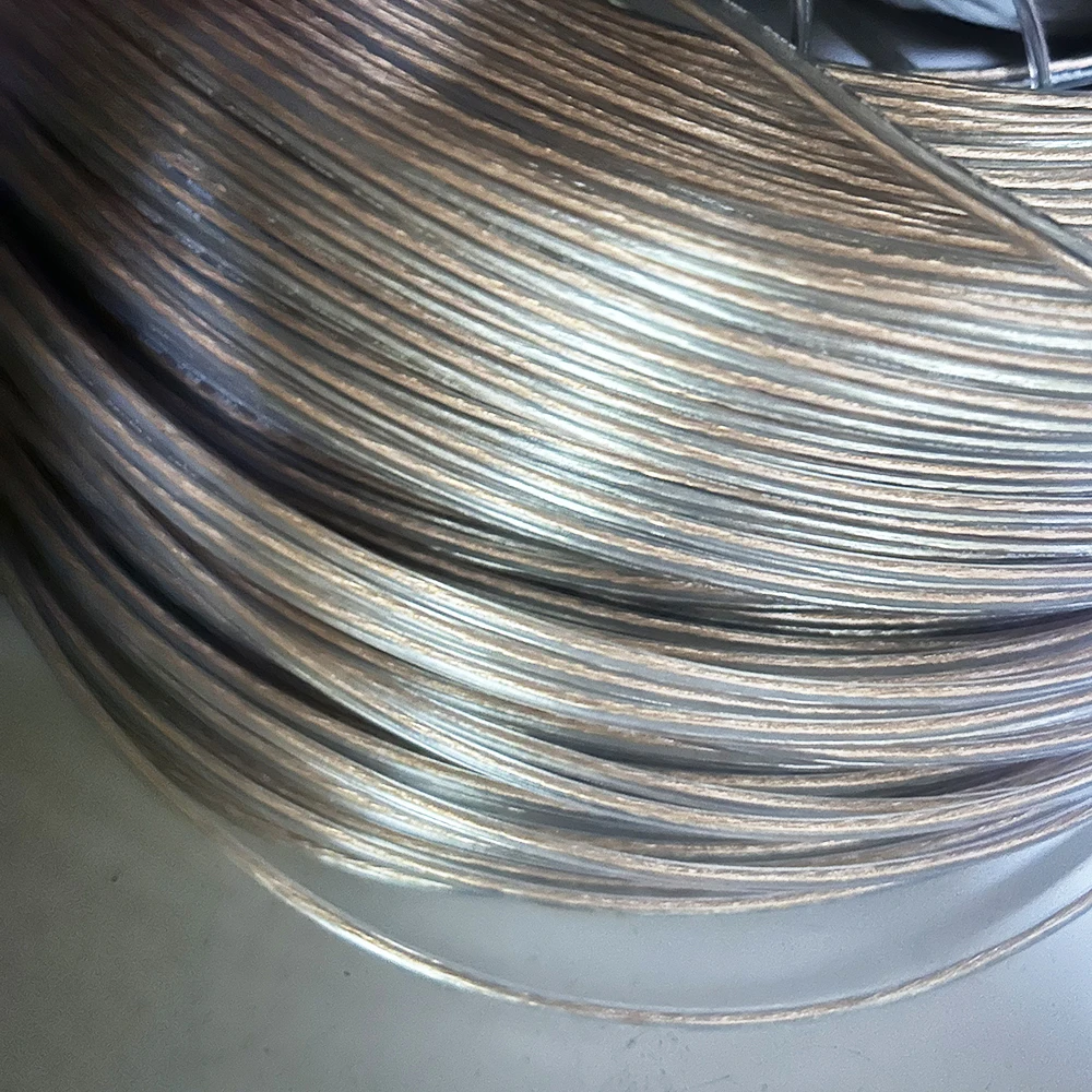 

50 метров перраллельный провод 20AWG ПВХ золото серебро луженый шнур медный провод аудиокабель акустический кабель прозрачная линия