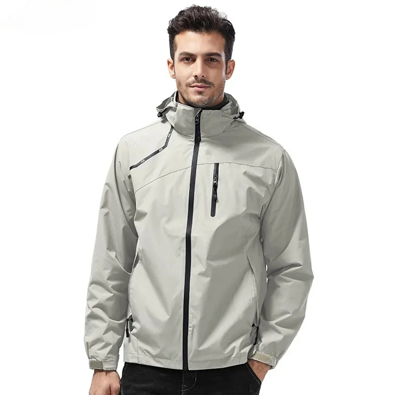 

2023 Windbreaker Men Waterproof Jacket Spring Women Jacket Coat Men Hooded Multi-Pockets Outwear Outdoor Sports Raincoat Jacket