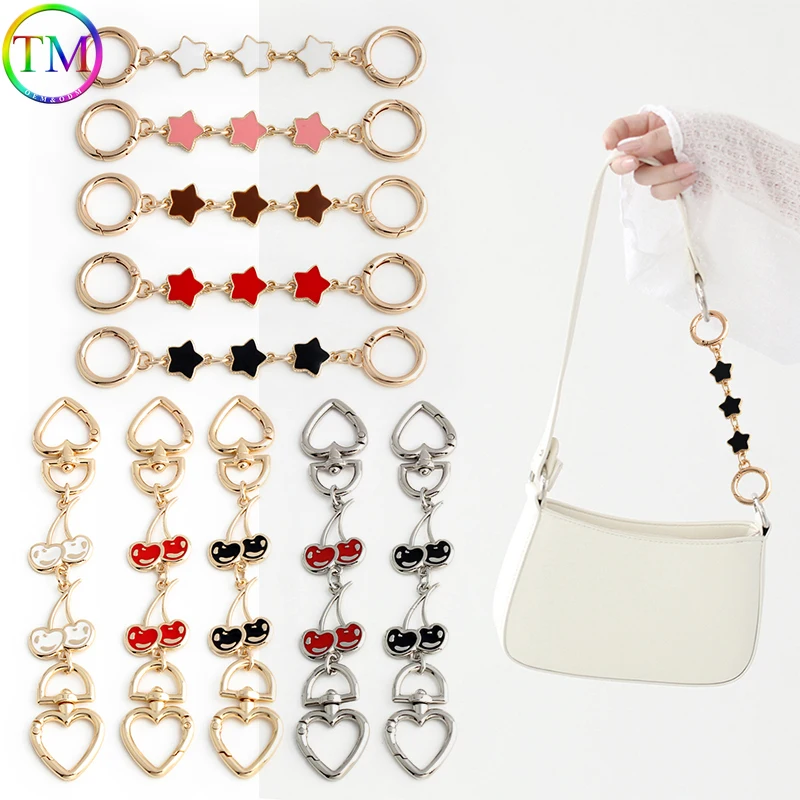 Cherry/Star Metal Bag Extension Chain For DIY Making Decor Detachable Replacement Necklace Handbags Festival Gifts Accessories