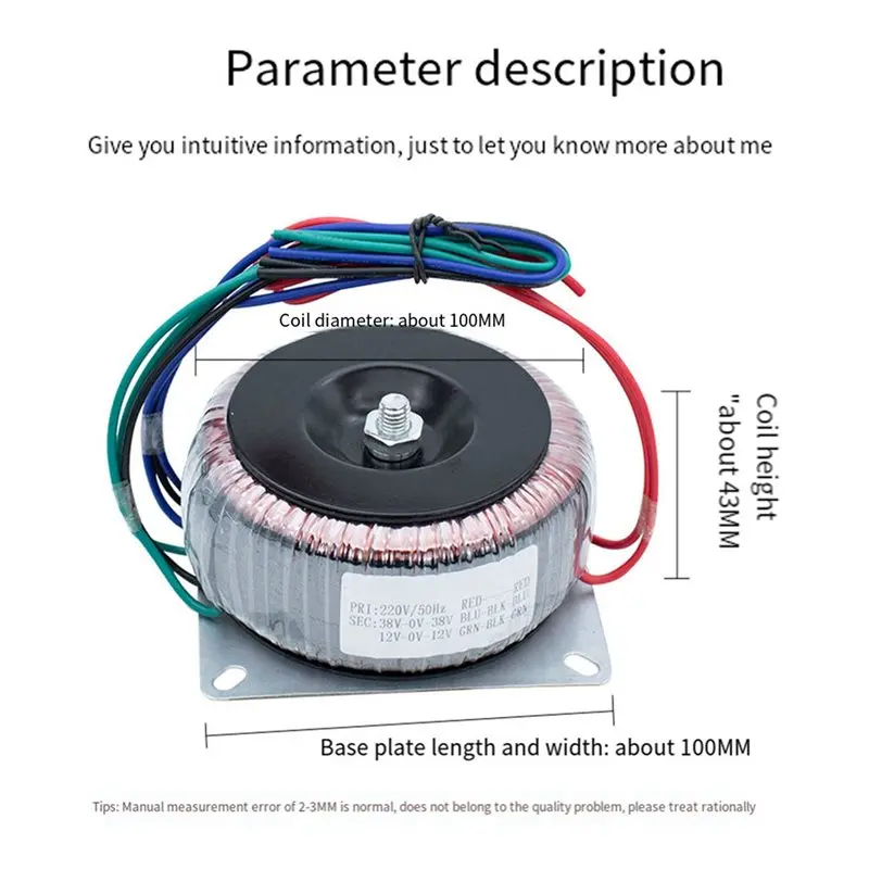 2X 300 واط محول دائري إمدادات الطاقة الأمامي والخلفي المرحلة مكبر كهربائي محول 220 فولت #2