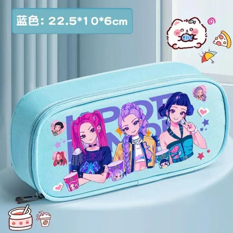 2026 Cute Lumi Kids Pencil Box Kpop Demon Hunters New Anime Pencil Case Large Capacity Student Pen Pouch Portable Stationery Bag - view 4