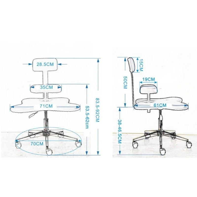 Ergonomic Cross Legged Chair with Wheels Home or Office Furniture Versatile Kneeling Chair Height Adjustable Desk Computer Chair