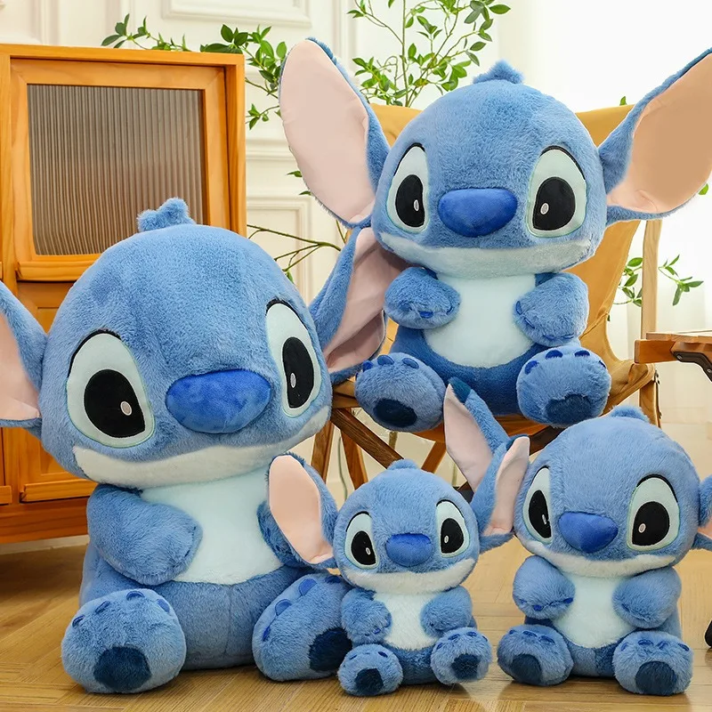 

Disney Kawaii Blue Stitch плюшевая игрушка большая мягкая кукла милый наполненный детский подарок на день рождения плюшевая игрушка для детей мягкие игрушки