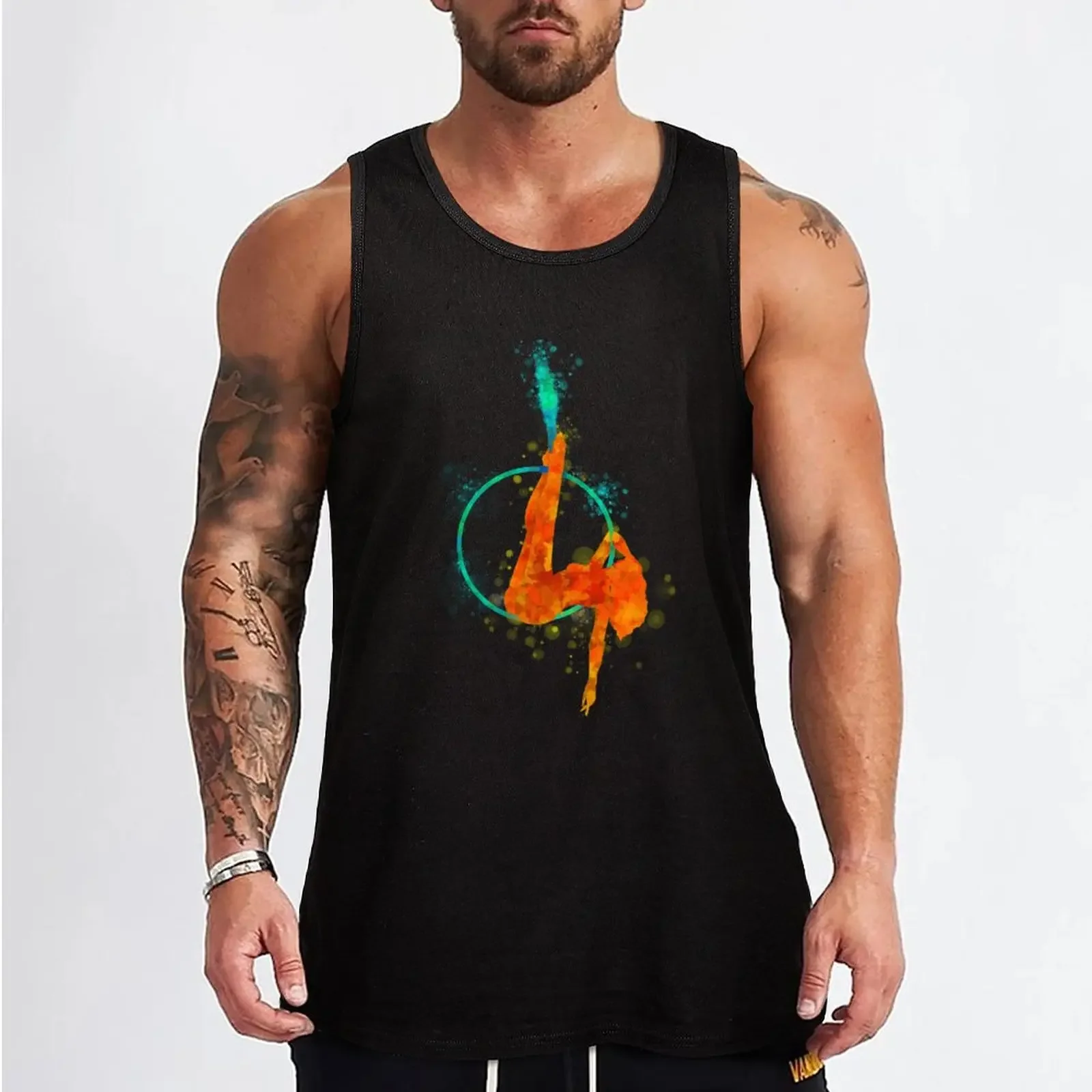 New The Aerial Arts - Lyra Hoop Tank Top Vest male bodybuilding men clothes