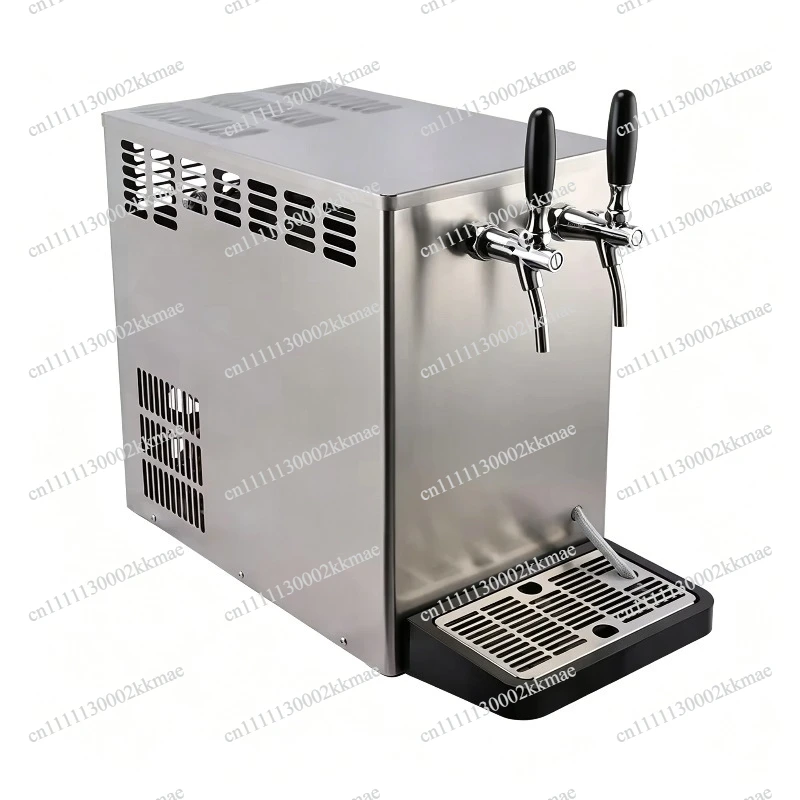 Stainless Steel Countertop Beer Dispenser Dual/Single Tap, Draft Beer Cooler with Temperature Control Fast Easy Clean