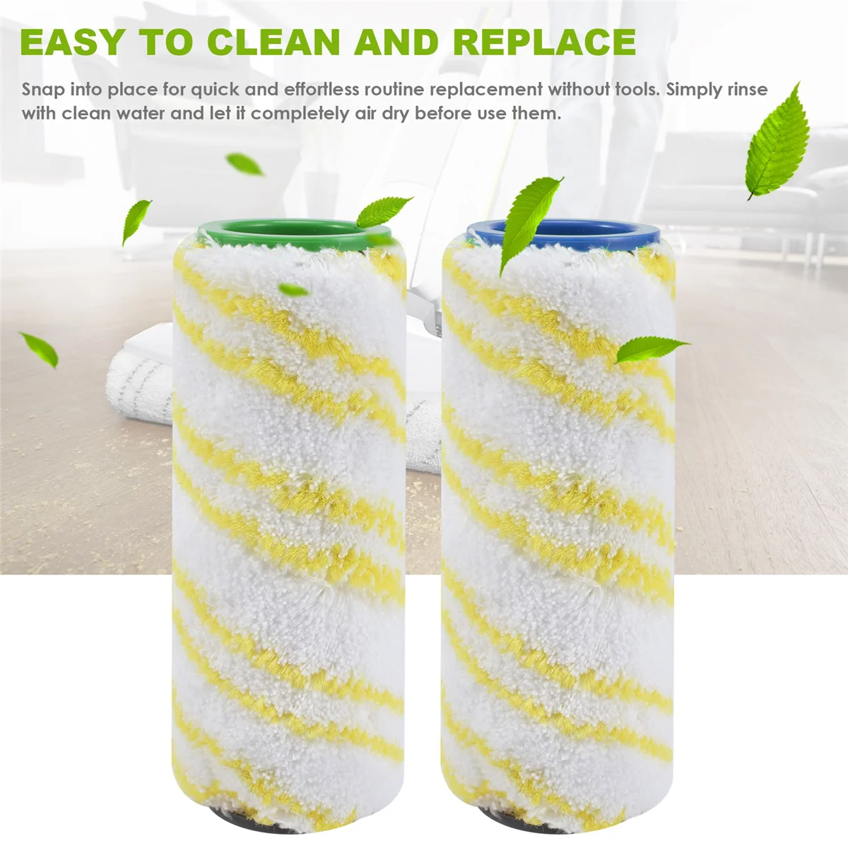 Karcher 전기 바닥 클리너 교체 롤러, 2.055-006.0 노란색, FC5, FC7, FC3, FC3D, 4 개 세트