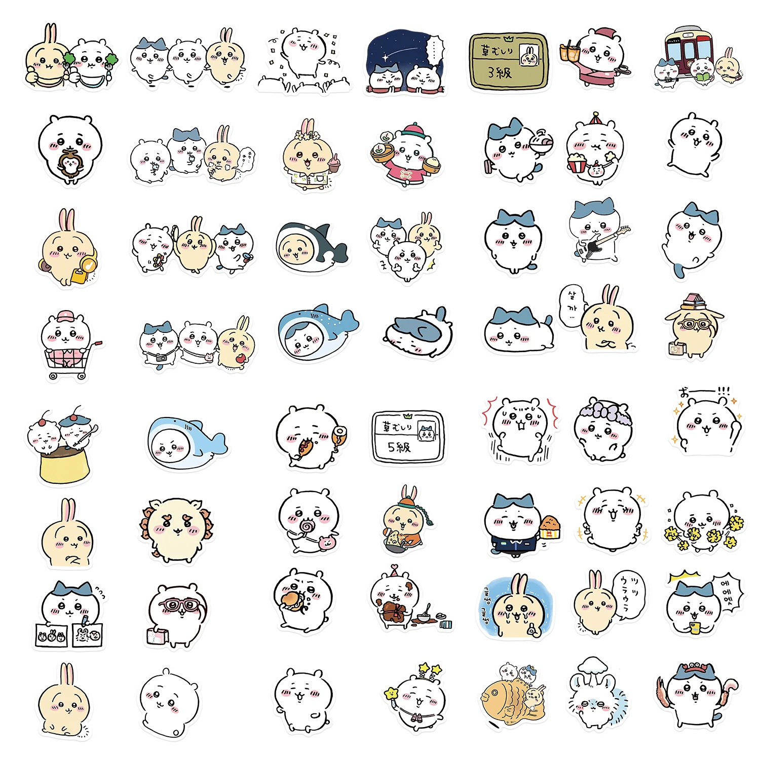 120 قطعة Kawaii Jiikawa ملصقات الكرتون الزخرفية مكتب الكمبيوتر المحمول سجل القصاصات الأمتعة القرطاسية لطيف الكتابة على الجدران ملصق للأطفال هدية #6