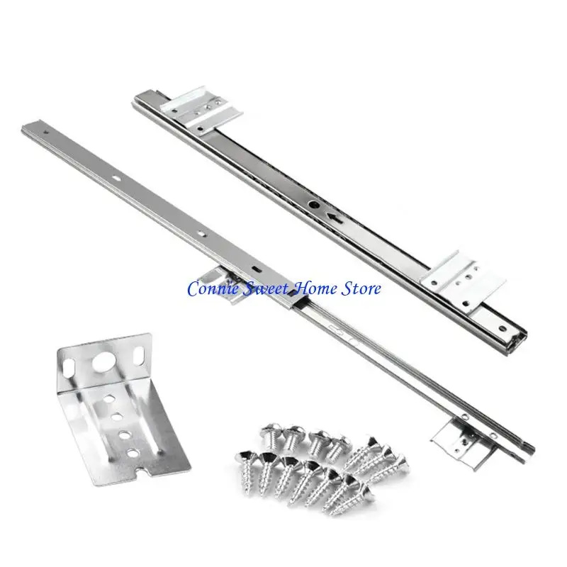 LXAF Strong Metal Keyboards Slide Out Shelf Provide Desktop Room for Work Space