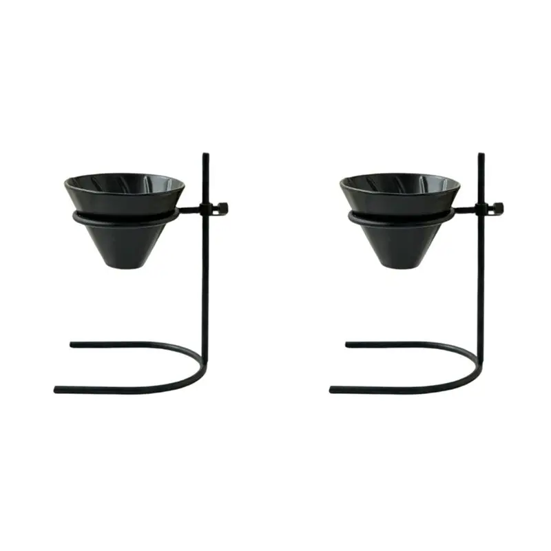 

【Festival】2X Adjustable Height Coffee Filter Cup Hand Brew Set Portable Household Coffee Brewing Kit Drip Filter