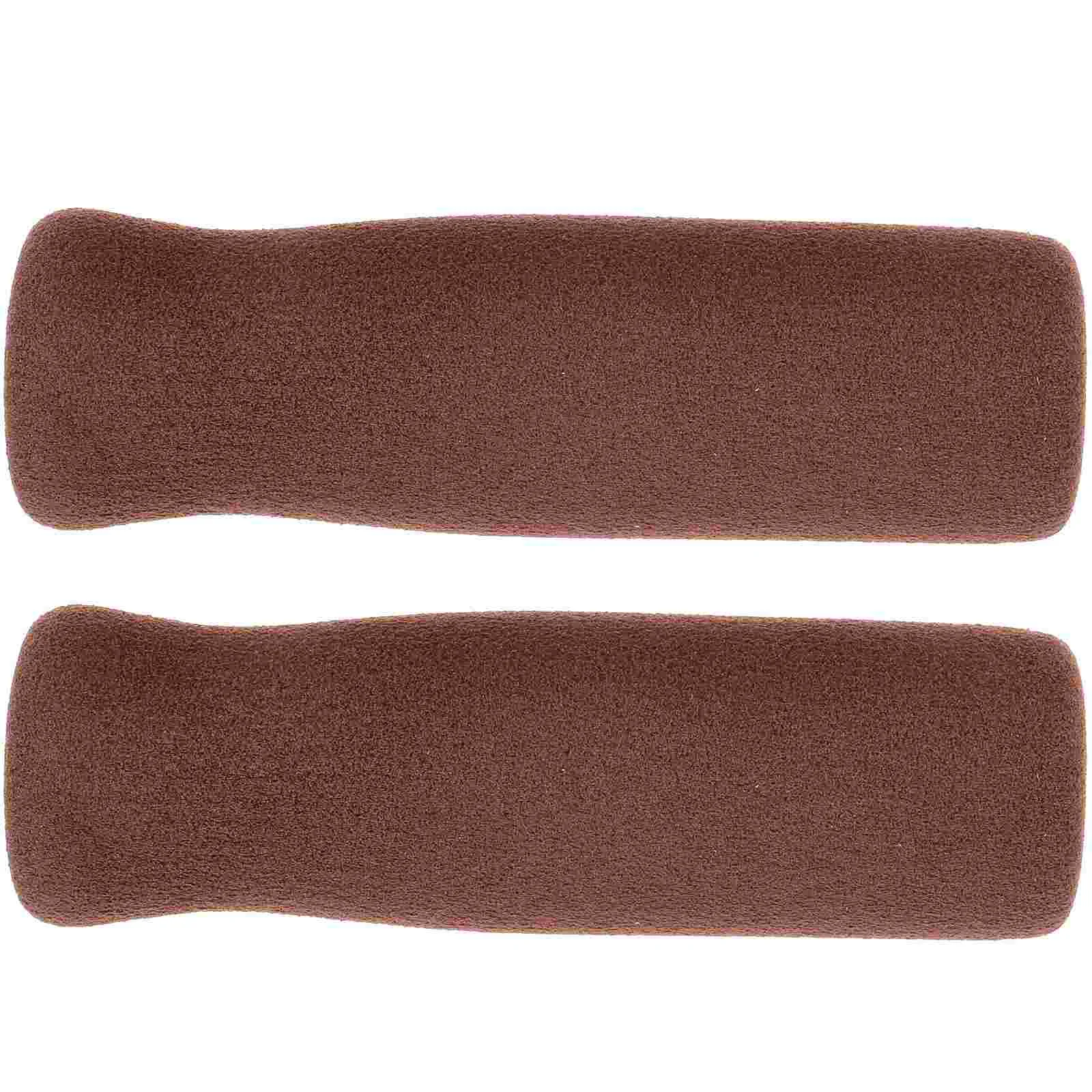 

2 Pcs Walking Stick Aid Handle Cover Crutch Grips Nonslip Wraps for Thicken 1150X320X320CM Anti-skid Brown Handles Elder