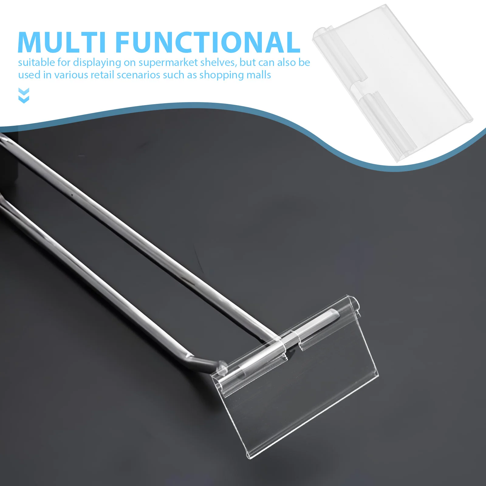 50 قطعة أصحاب التسمية واضحة علامات الأسعار الشفافة لسوبر ماركت الرف عرض الرف متجر البيع بالتجزئة الرف علامة التسمية أصحاب