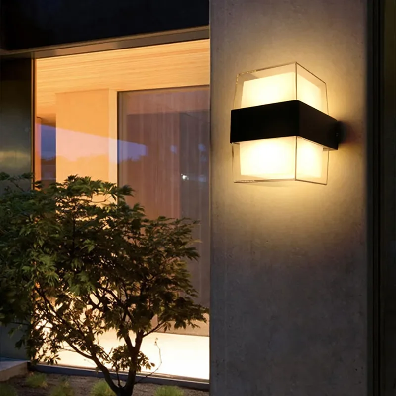 

LED Waterproof Wall Lamp Modern Simplicity Aluminum Acrylic Indoor And Outdoor Bedroom Patio Loft Villa Lighting Fixture Sconces