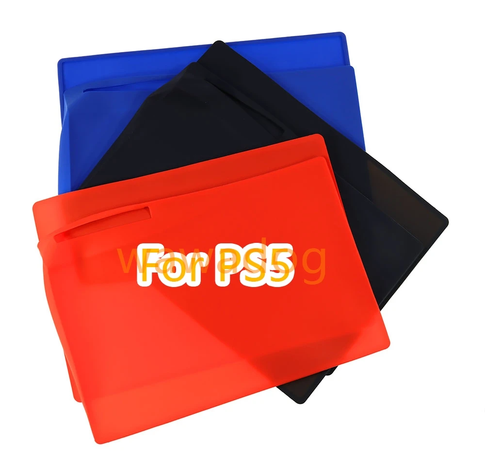 5sets Dust-proof DIY Cover Soft Silicone Protective Plate Anti-Fall Protector Case Compatible For PS5 Digital Console