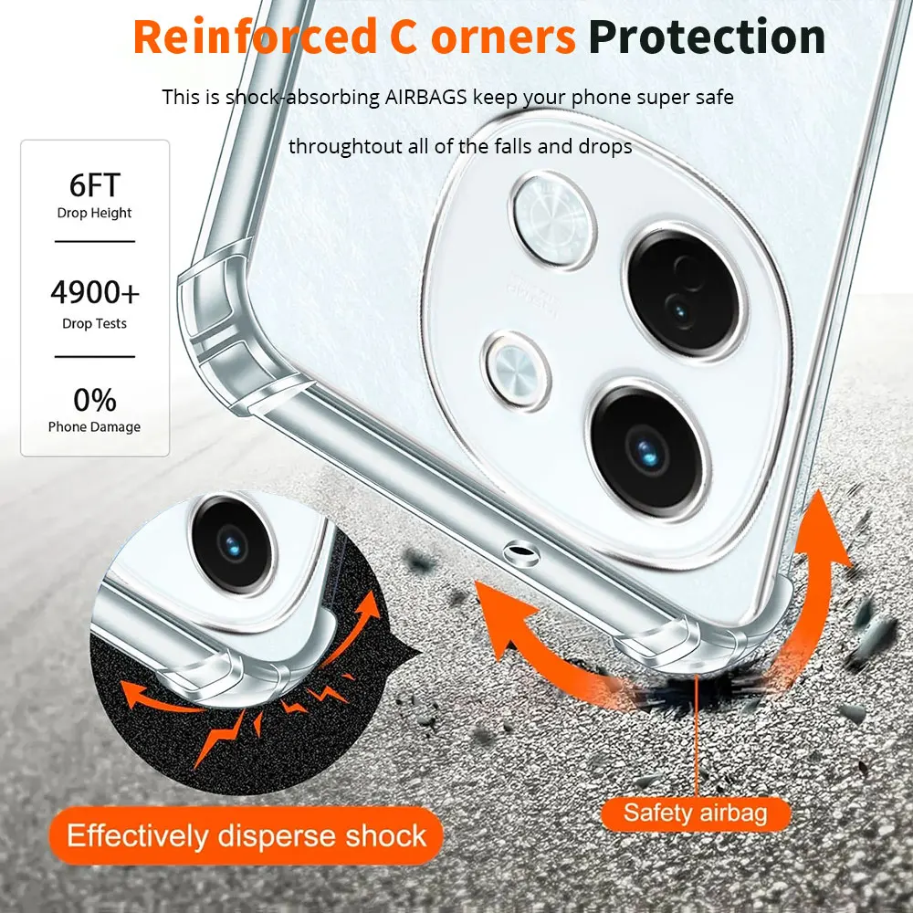 Чехол для телефона Tecno Spark 30 Pro KL7, прозрачный противоударный чехол с подушкой безопасности, мягкая силиконовая задняя крышка Tecno Spark 30 4G 5G KL6 KL8 Funda