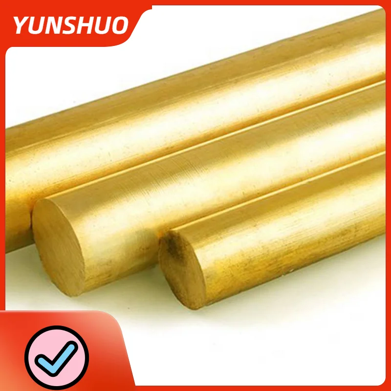 

YUNSHUO 25mm Diameter Brass Solid Round Rod Bar Length 100mm Shaft Round