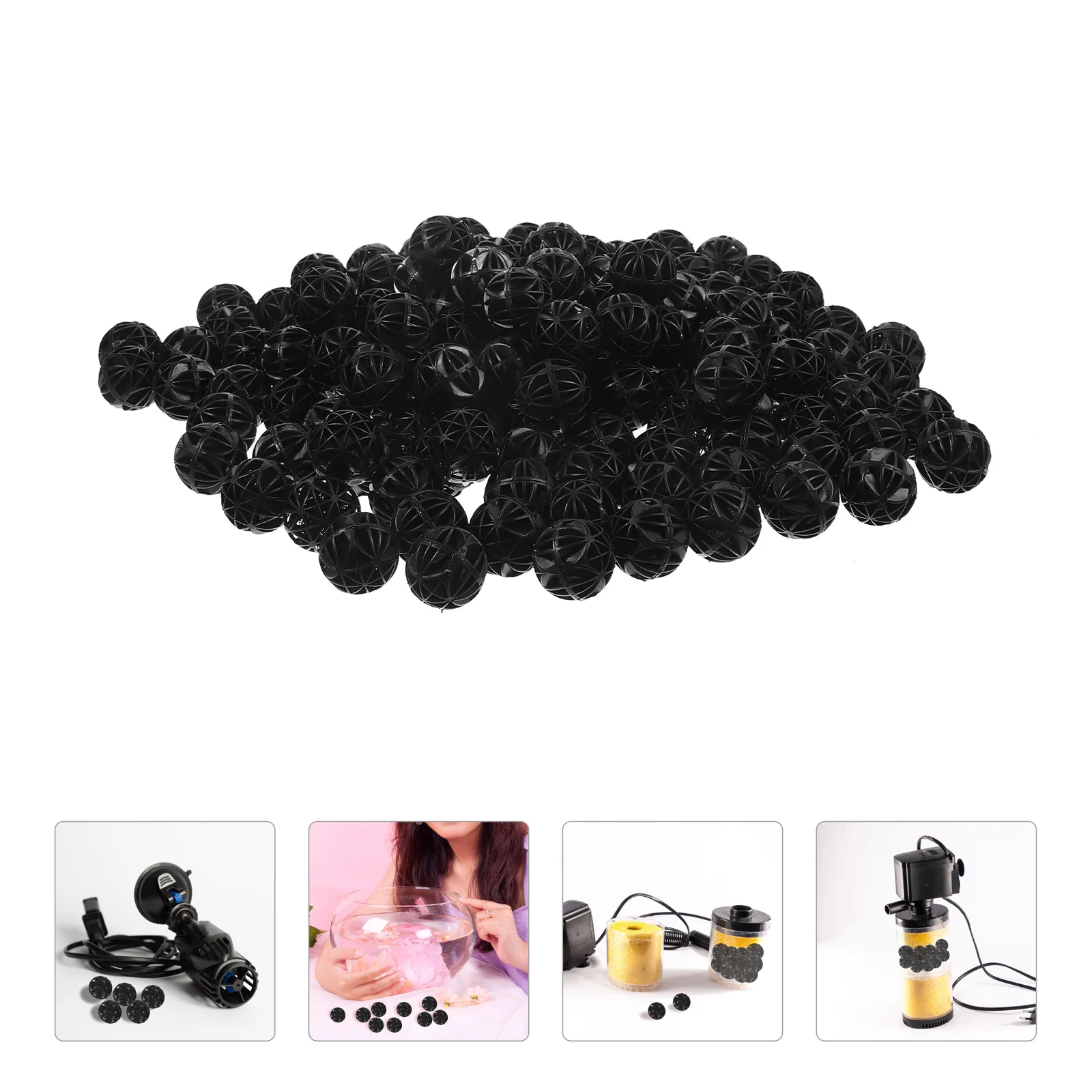 

200pcs Bio Balls Filter Media for Fish Tank Aquarium Oxygenating Gas Exchange Freshwater Saltwater Pet Supplies