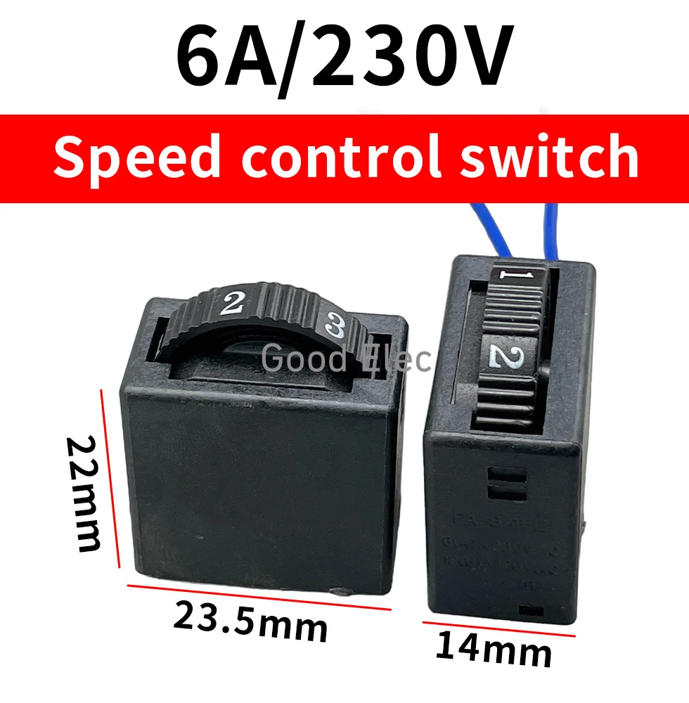 1pcs Electric Power Tool Plastic Speed Controller Switch FA-8/1FE 5E4 6 Positions Color Randomly