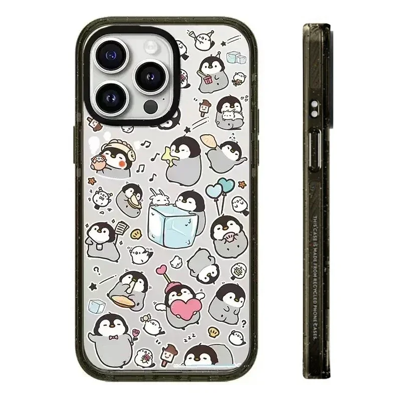 

Cute Penguin 2.0 Acrylic Black Border iPhone 11 12 13 15 14 Pro Max Protective Case, Fits iPhone 15 Pro Max