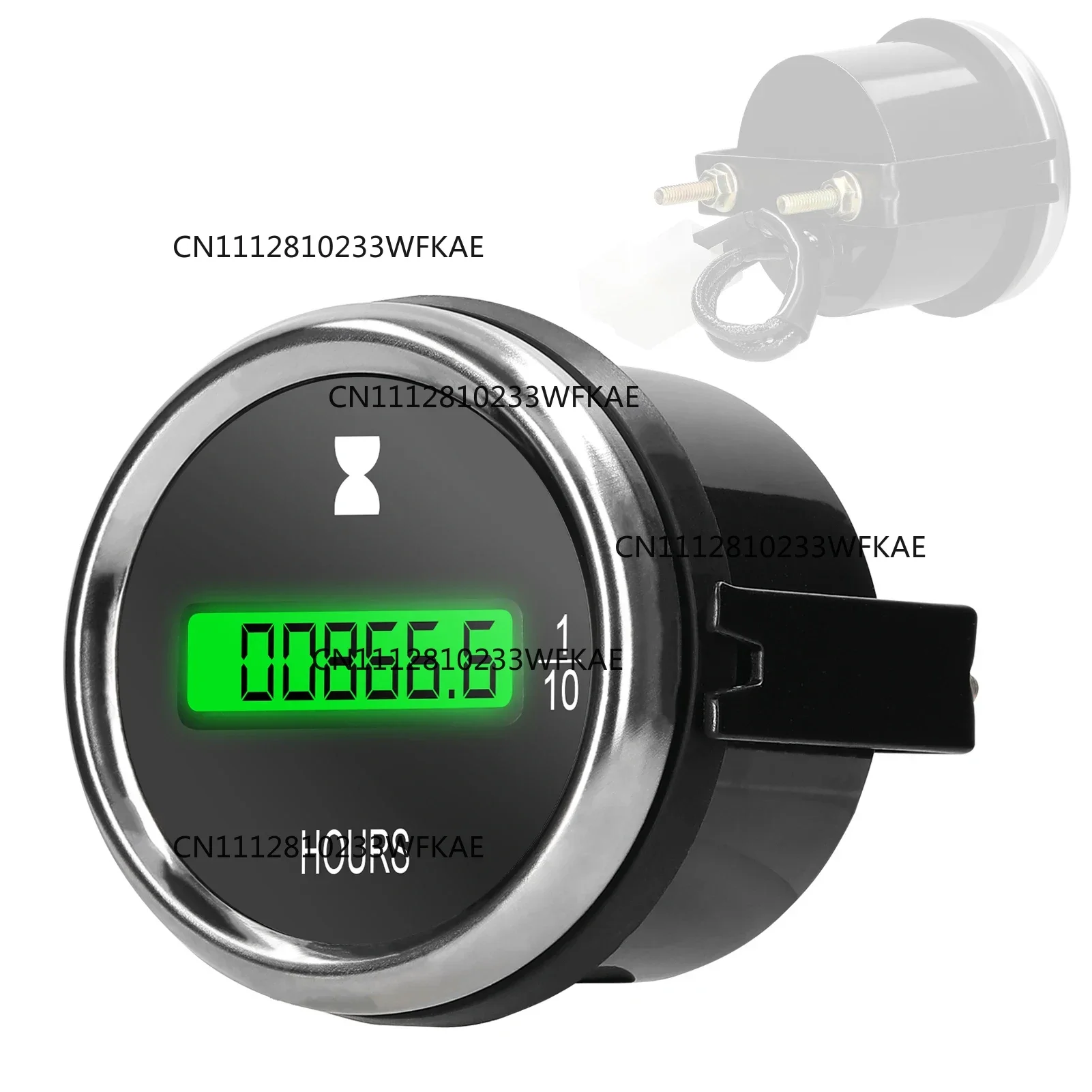 2pcs  52mm Hour Meter Gauge LED Digital Car Timer Gauge 12V/24V for Car Truck Marine Boat