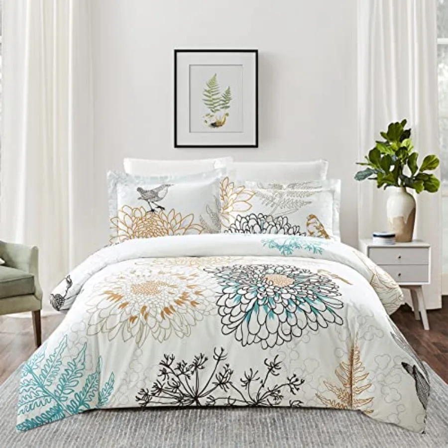 

Style Quarters Duvet Cover 100% Cotton Percale Style Duvet Cover 3 Pieces Duvet Cover White Duvet Cover with 1 Duvet Cover and