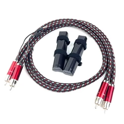 Pair Colorado RCA Cable PSC+ Copper HiFi Audio Signal Line for Amplifier Decoder DVD CD Player