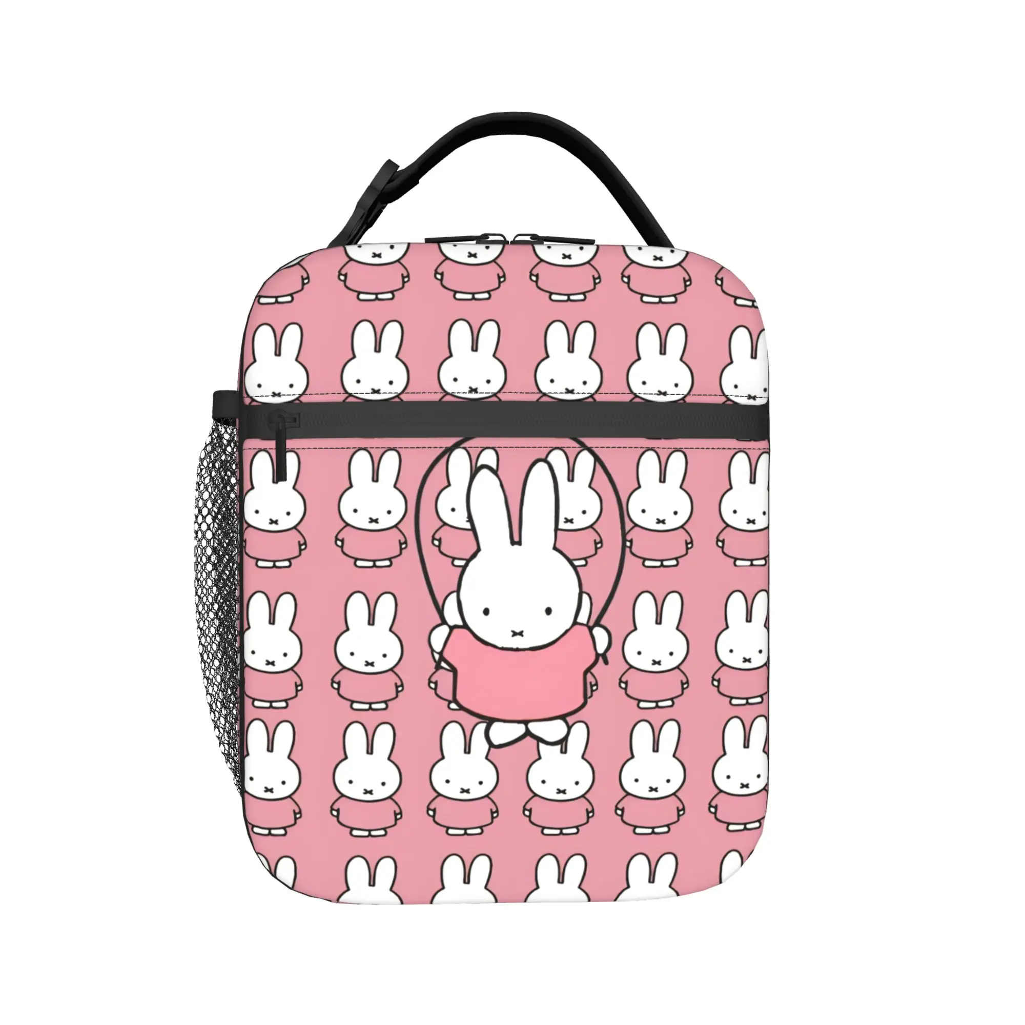 Kawaii M-Miffy Insulated Lunch Bags Large Meal Container Cooler Bag Tote Lunch Box Beach  Travel Girl Boy view 3