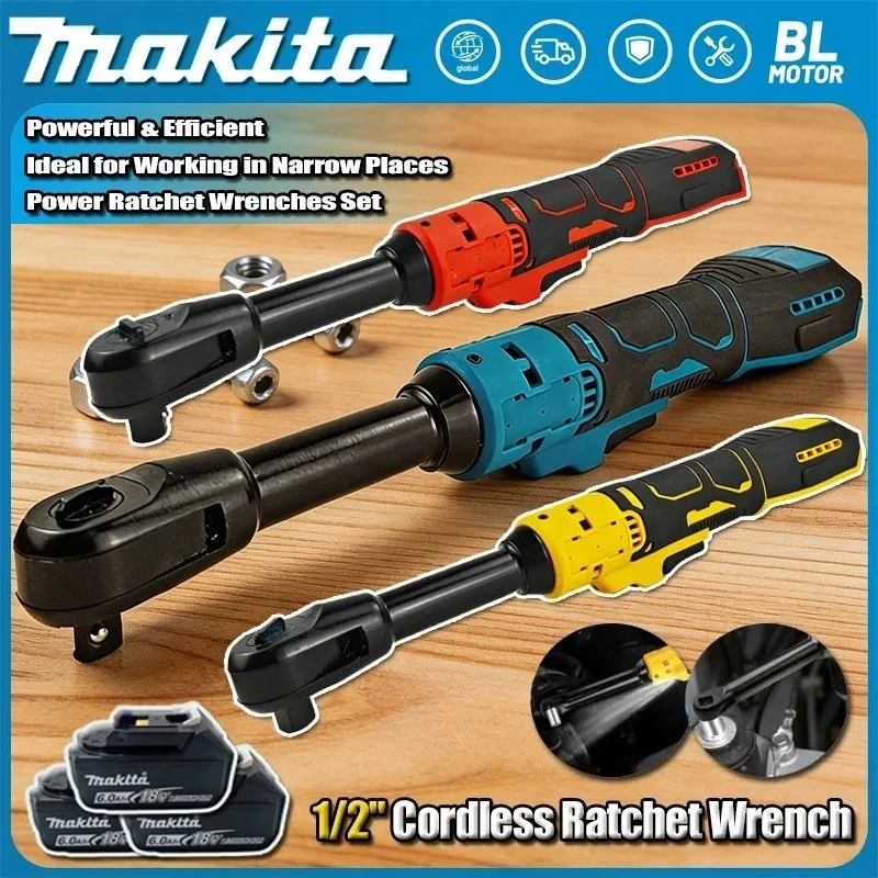 

Электрический гайковерт Makita с удлиненной головкой для снятия винтов и гаек, 220 Нм, 3/8 дюйма, электроинструмент