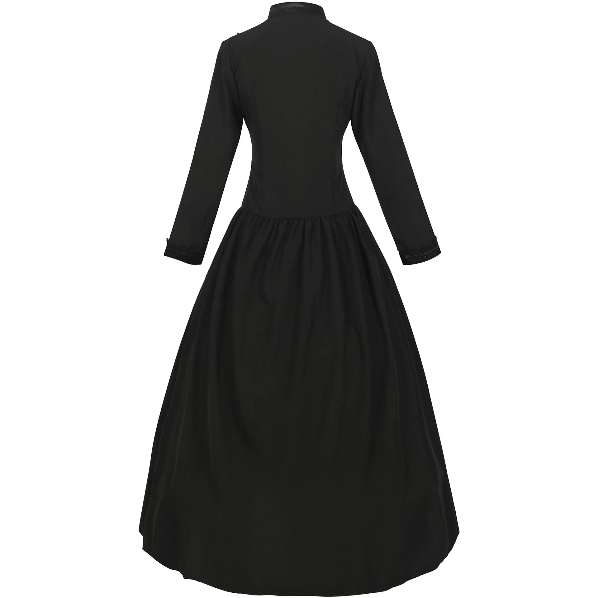 Wi Neues mittelalterliches Kostüm, langer Rock, Damen, hoher Kragen, Halloween, Vintage-Stil, formelle Kleidung, Herbst und Winter, saisonale Faion