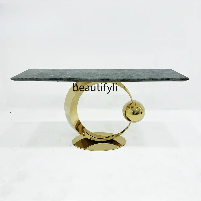 NQ52 Great discounts Modern entrance table, facing the door, artistic sense, entrance table design sense, light luxury and simpl