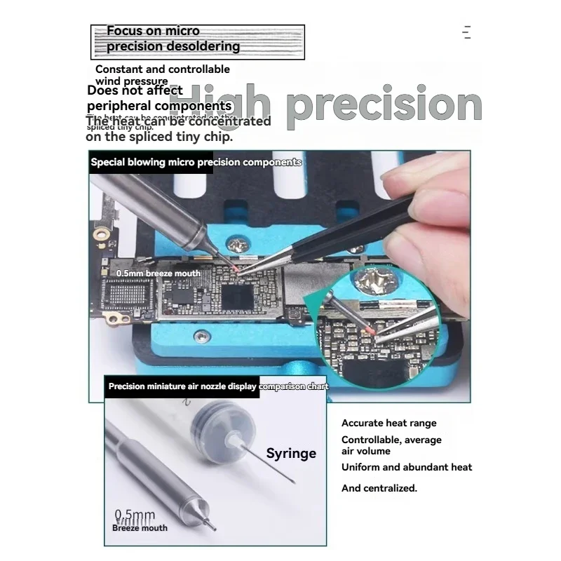 New  Air Jet Ultra High Precision Breeze Hot Air Gun Pen Disassembly Welding Table Micro Component Mobile Phone Maintenance