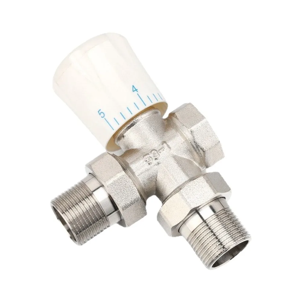 1pc Manual Thermostatic Radiator Valve 3-Way Control Valve Temperature Thermostat Valve Home Heating Accessories DN15 DN20 DN25