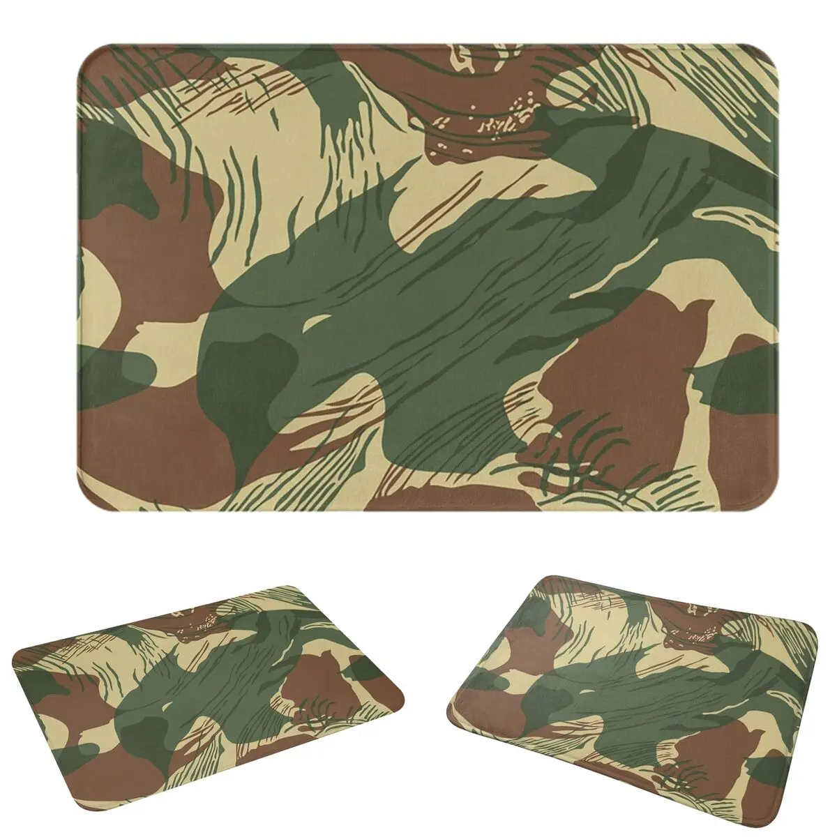 Rhodesian Brush Stroke Camouflage Non-slip Doormat Floor Mat Dust-proo Carpet Rug for Kitchen Entrance Home Room Footpad Mats