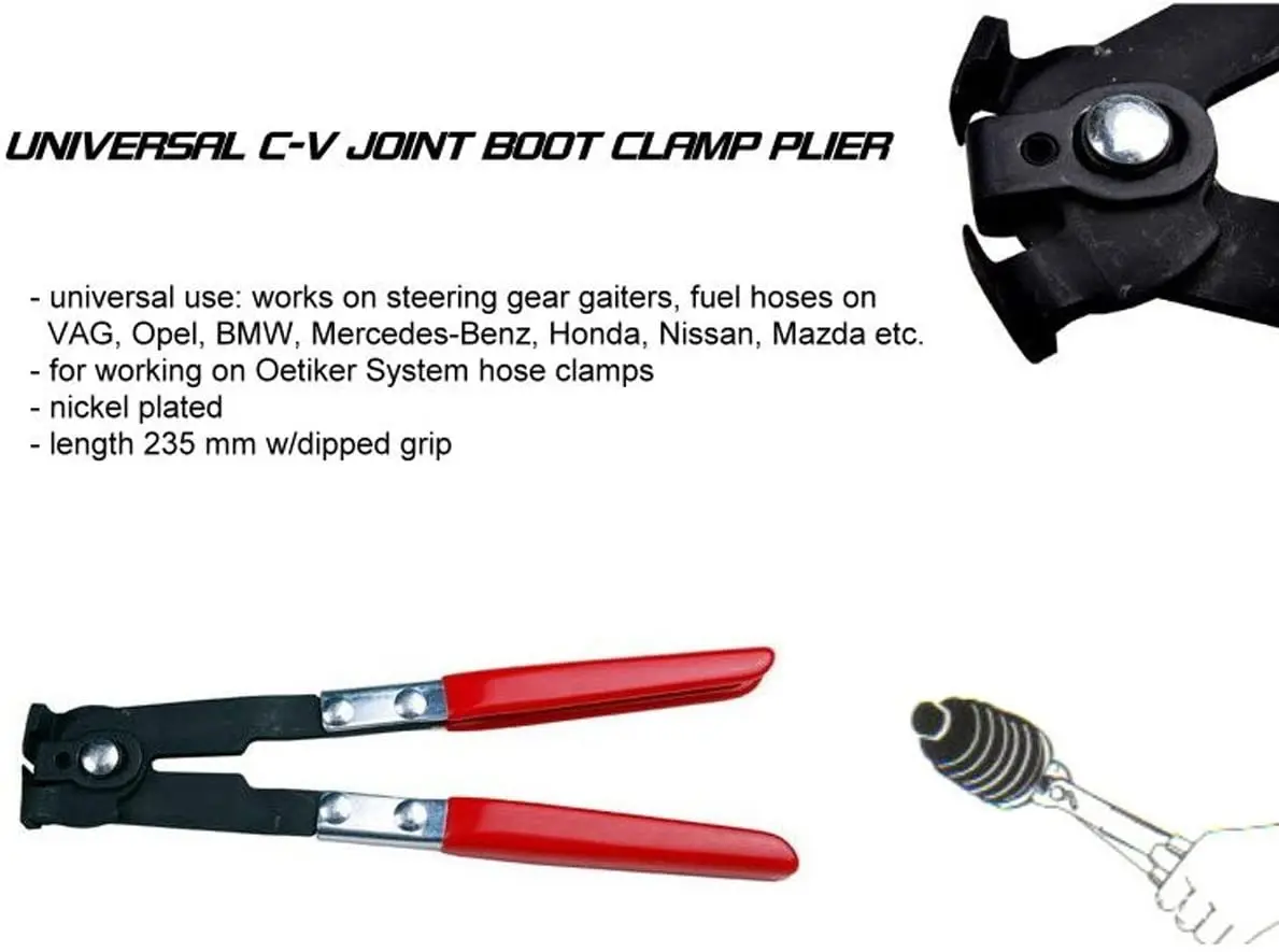 2pcs Auto Cv Joint Boot Clamps Pliers Car Banding Tools Kit Set