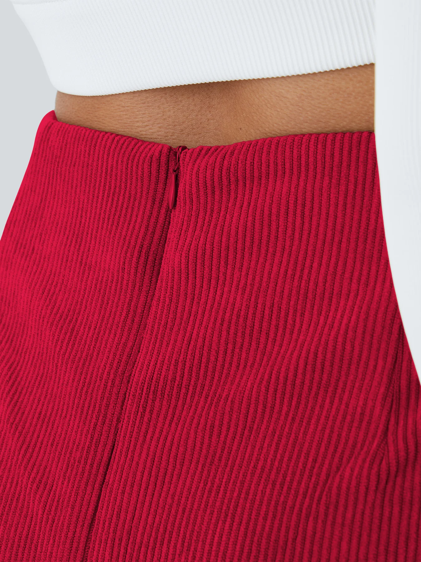 2026 Spring and Autumn New Women's Corduroy Wrap Skirt High Waist Split Mini Half Skirt Outdoor Shopping