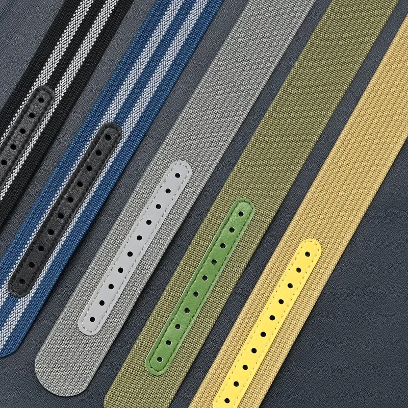 Полосатый ребристый нейлоновый ремешок 20 мм 22 мм, мужской спортивный сменный браслет, ремешок для часов Seiko, аксессуары для часов Omega Seamaster