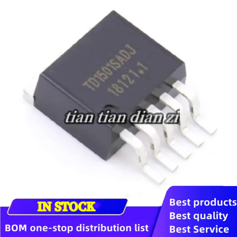 10pcs/lot TD1501SADJ TD1501S-ADJ Patch TO-263-5 regulator chip  IC CHIPS IN STOCK