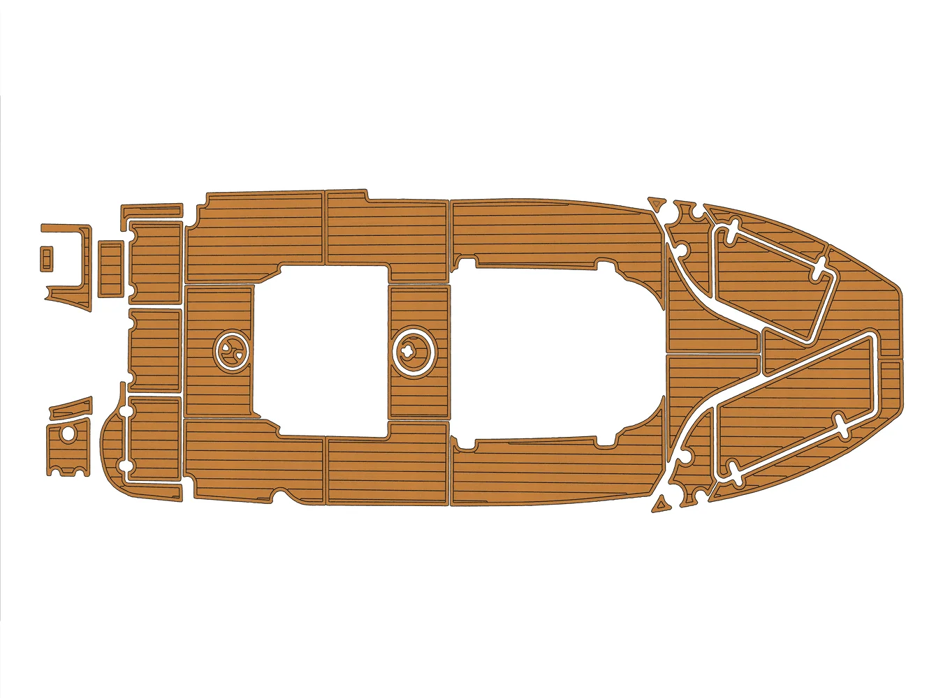 

2014-2019 Sea Hunt 235 Ultra 1/4" 6mm Eva Faux Teak Deck Surfing Boat Motorcycle Hurts crapet Non-Slip mat Marine Floor