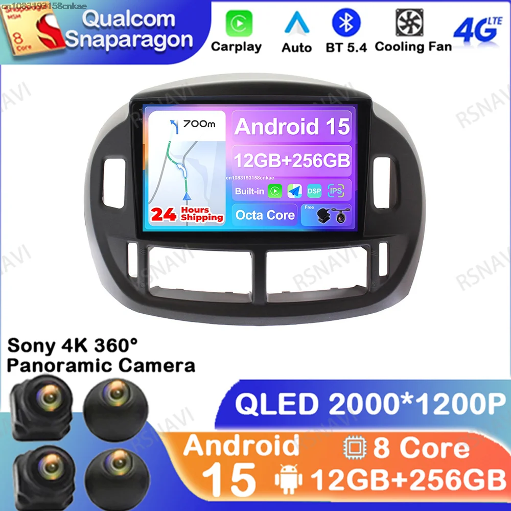 

Android 15 For Toyota Previa ESTIMA ACR30 Tarago 2002-2006 Head Unit Car Radio Autoradio 5G WIFI Stereo Wireless Carplay Auto BT