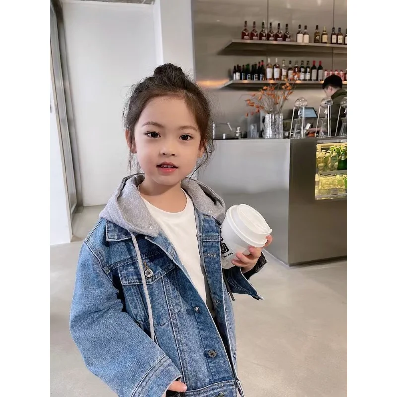 

Children's Denim Jacket Spring and Autumn Korean Girl's Denim Jacket Casual Loose Boy's Coat Cardigan Outfits 4-12Years