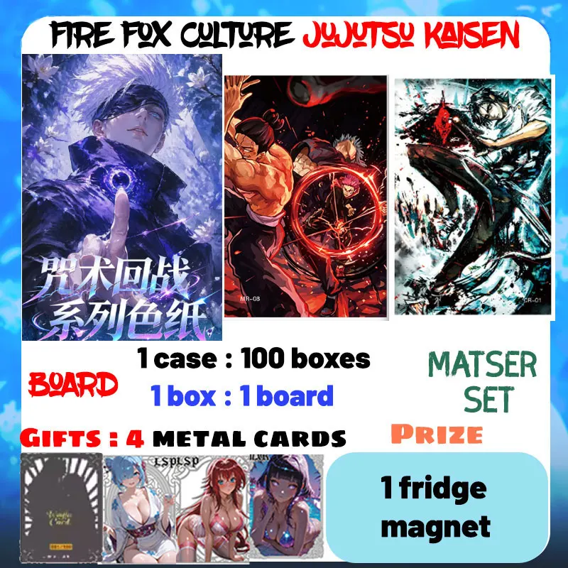 Wholesale 2026 Newest Fire Fox Culture Jujutsu Kaisen Boards Cards Acrylic Board Gojo Satoru Children's Toys Birthday Gifts
